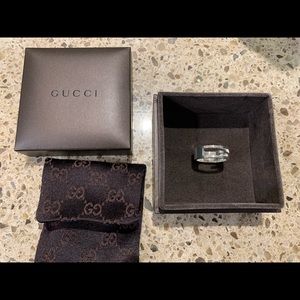 Gucci Silver Ring - sz 8.5 - with box and pouch
